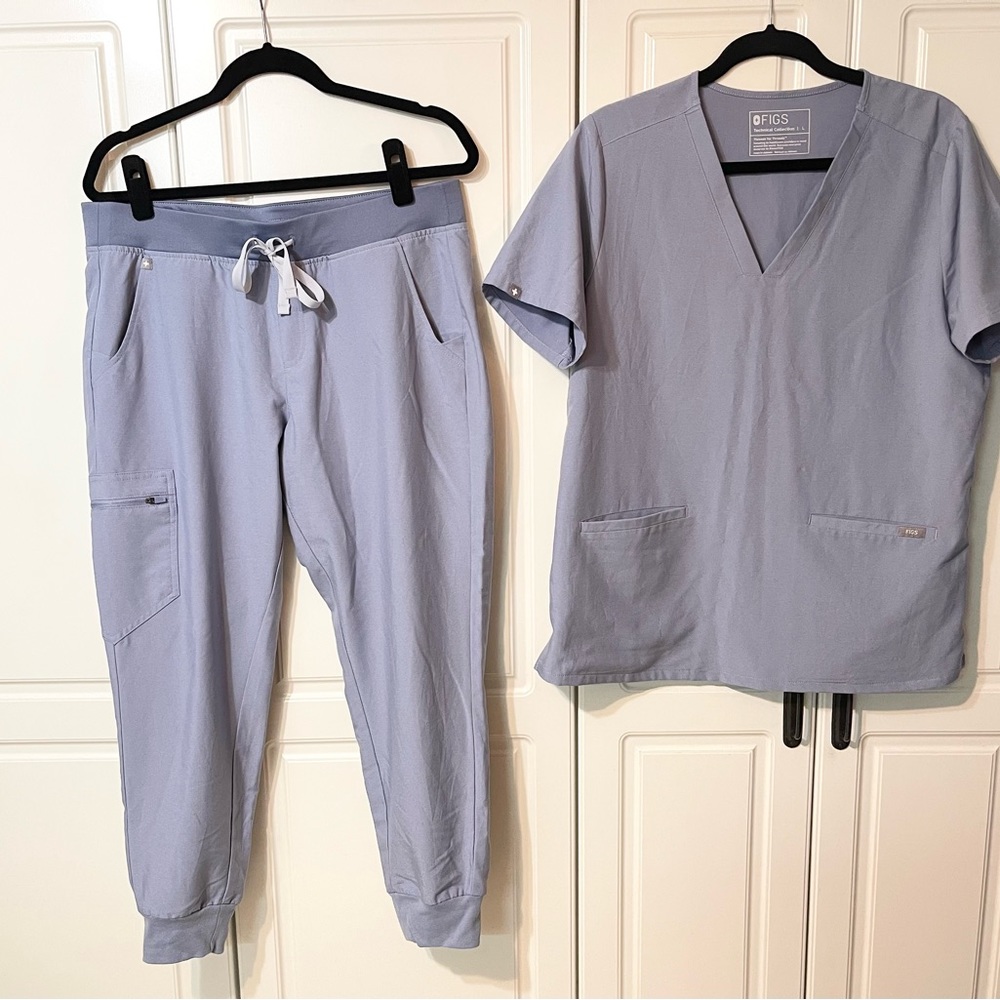 Figs large petite set vapor blue space